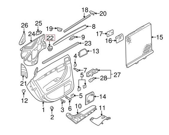 Audi Window Switch 8E0959855A5PR